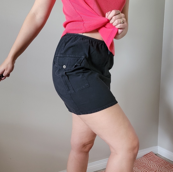 Au Coton Drawstring Black Skirt w/ Side Pockets - Picture 3 of 8